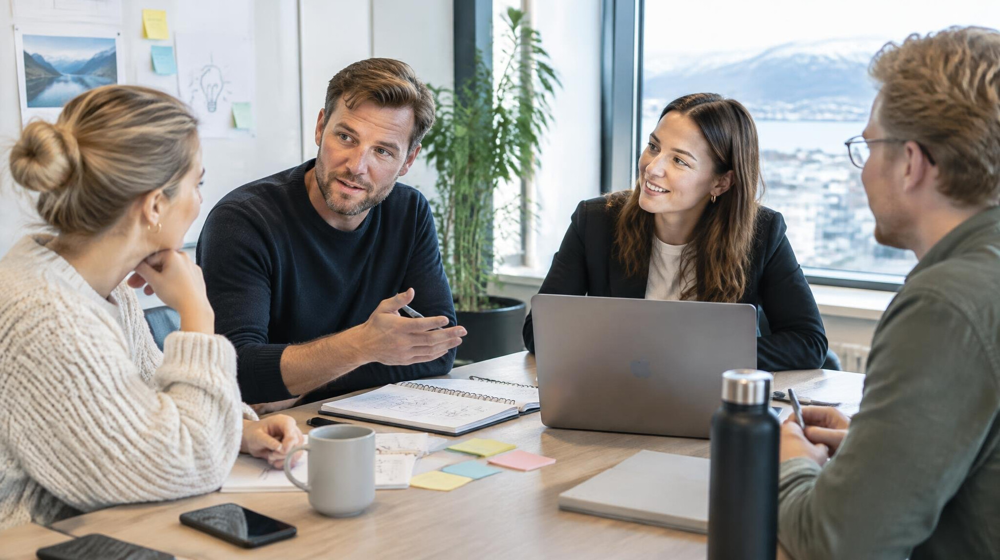 Creative team in a planning meeting